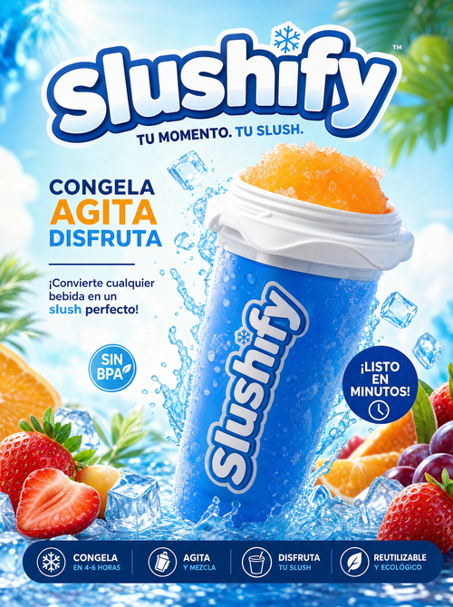 Slushify™ – Vaso Granizador Instantáneo | Granizados Caseros en Minutos